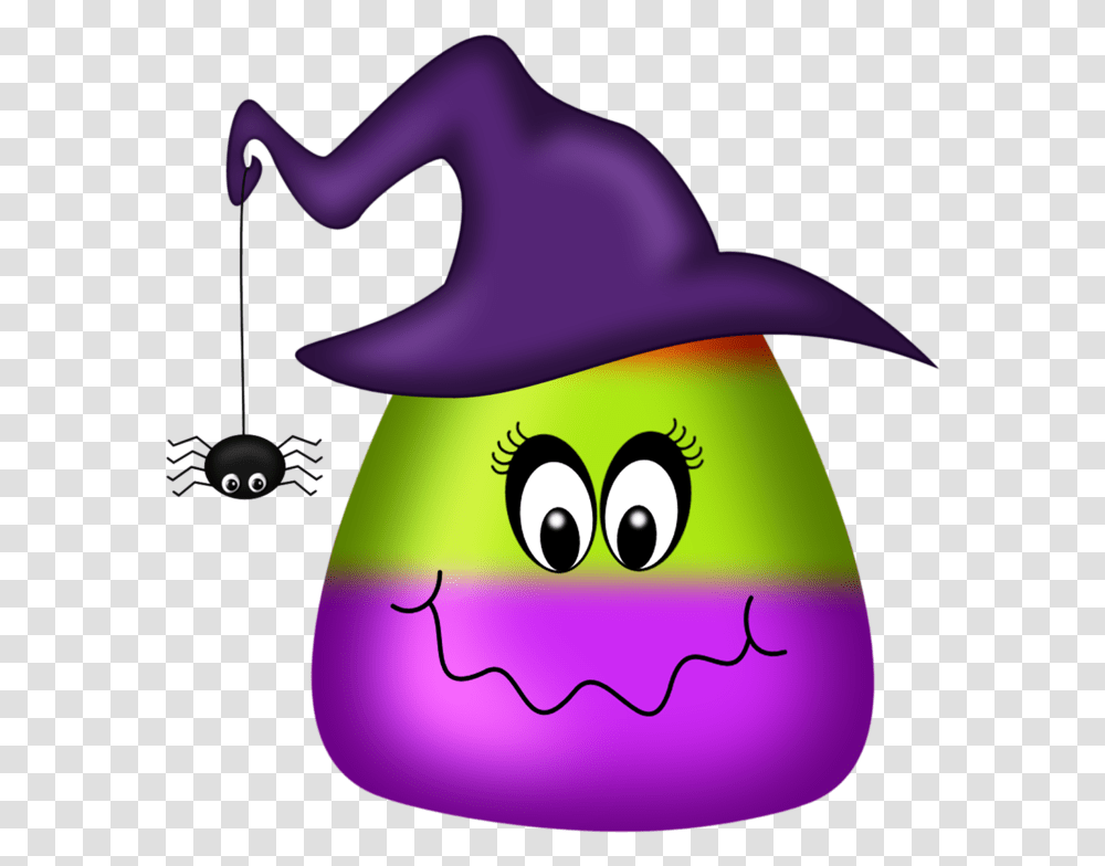 Candy Corn Cute Halloween Clipart, Plant, Text, Purple, Angry Birds Transparent Png
