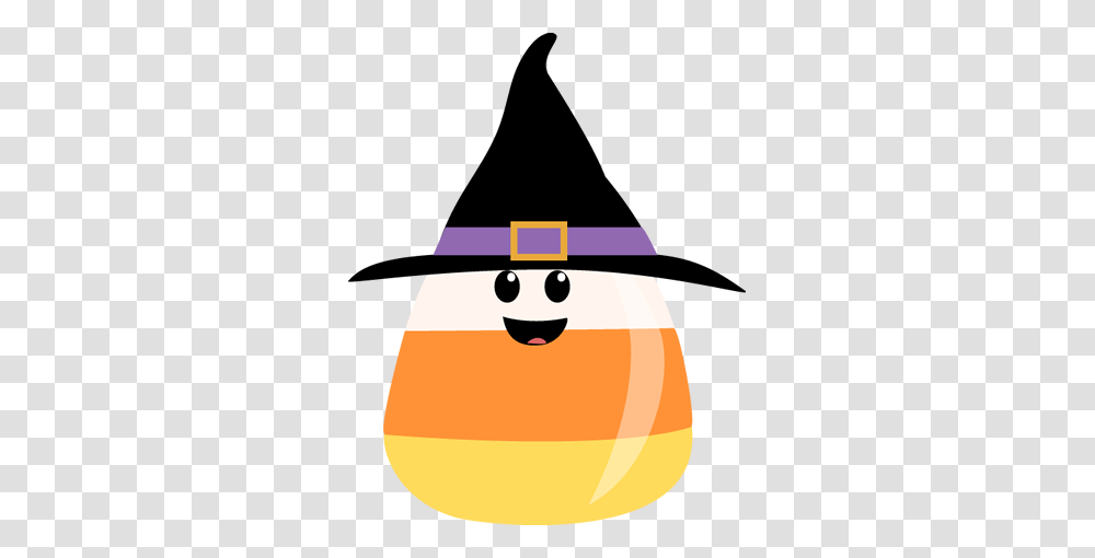 Candy Corn Wearing Witches Hat Clip Art, Apparel, Party Hat, Sombrero Transparent Png
