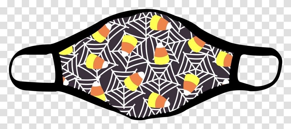 Candy Corn Web Adult Face Mask Decorative, Dynamite, Bomb, Weapon, Weaponry Transparent Png