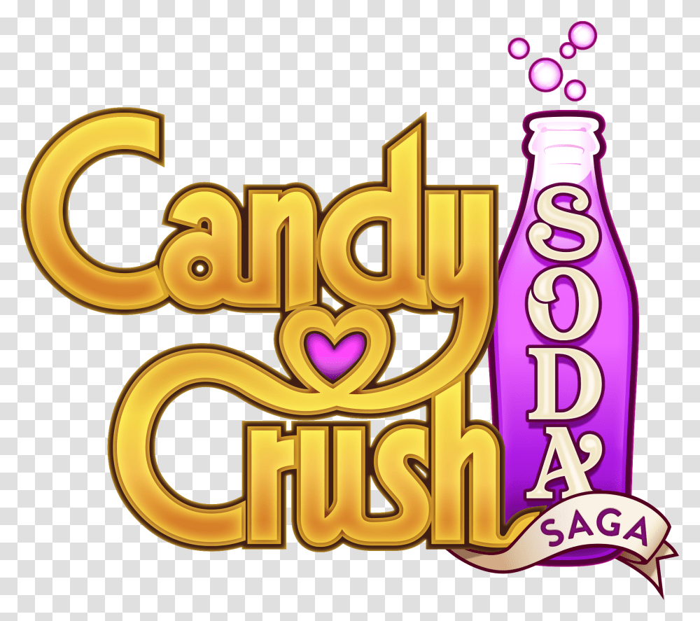 Candy Crush Soda Saga Logo, Alphabet, Label, Beverage Transparent Png