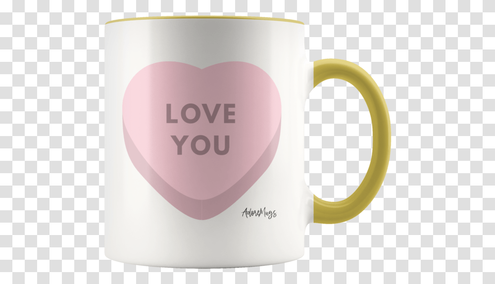 Candy Hearts Coffee Mug Magic Mug, Coffee Cup, Tape, Latte, Beverage Transparent Png