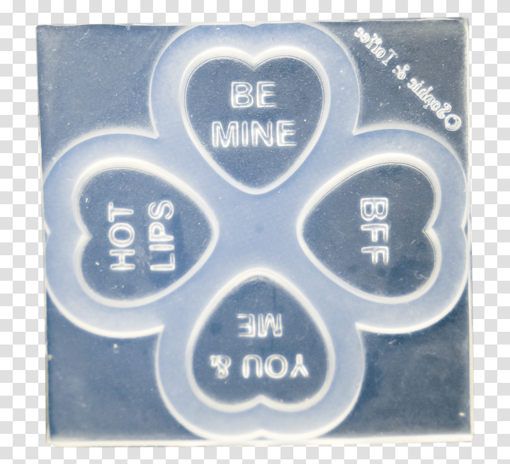 Candy Hearts Mold Conversation Hearts Candy Mold, Text, Number, Symbol, Light Transparent Png