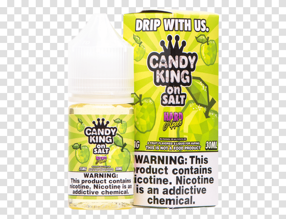 Candy King Juice Candy King Hard Apple SaltClass Green Apple Nic Salt Juice, Label, Cosmetics, Deodorant Transparent Png