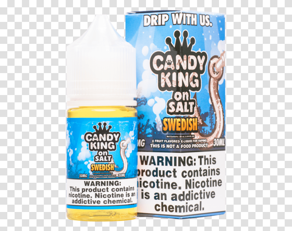 Candy King On Salt Swedish Salt Nic Construction Of Electronic Cigarettes, Cosmetics, Tin, Bottle, Deodorant Transparent Png