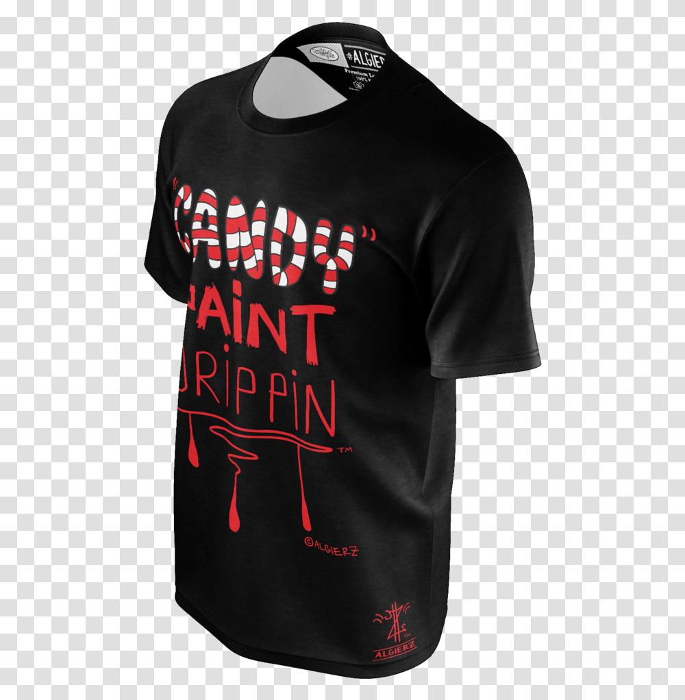 Candy Paint Dripping T Shirt Black With Red, Apparel, Sleeve, Long Sleeve Transparent Png