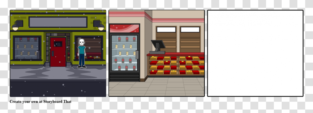 Candy Shop Interior Retro Design, Kiosk, Person, Machine, Bus Transparent Png
