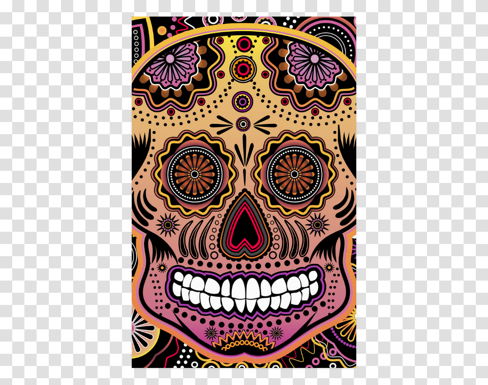 Candy Sugar Skull Poster 23 X36 Smile, Doodle, Drawing, Pattern Transparent Png