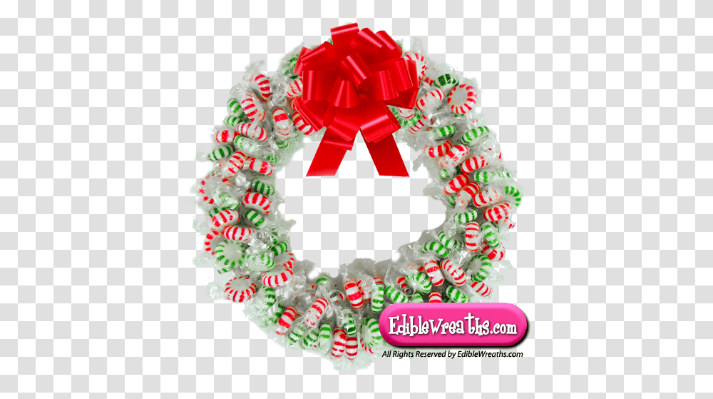 Candy Wreaths This Mouth Watering Candy Wreath Is A Mixture For Holiday, Birthday Cake, Dessert, Food Transparent Png