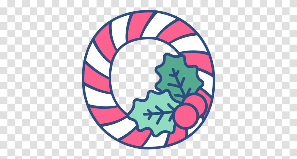 Candycane Christmas Letter O & Svg Vector File Circle, Logo, Symbol, Trademark, Badge Transparent Png
