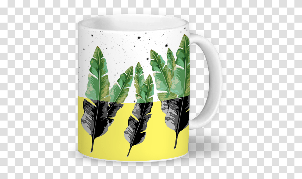 Caneca Banana Leaves De Gal Pop Designna Banana Leaf, Coffee Cup, Plant Transparent Png