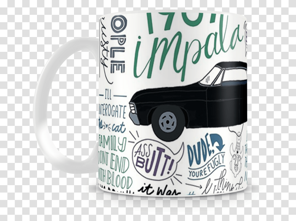Caneca Supernatural Impala Download Mug, Coffee Cup, Label, Soil Transparent Png