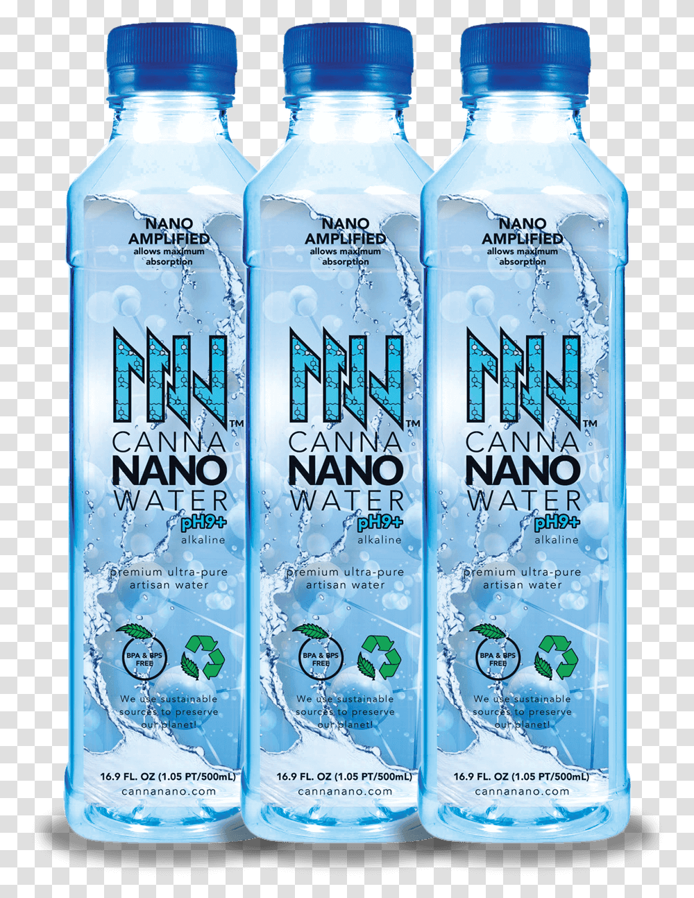 Canna Nano Cbd Water Plus 3 Pack Canna Nano Cbd, Liquor, Alcohol, Beverage, Drink Transparent Png