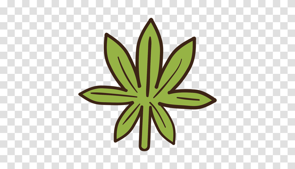 Cannabis Leaf Colored Doodle, Plant, Pattern, Flower Transparent Png