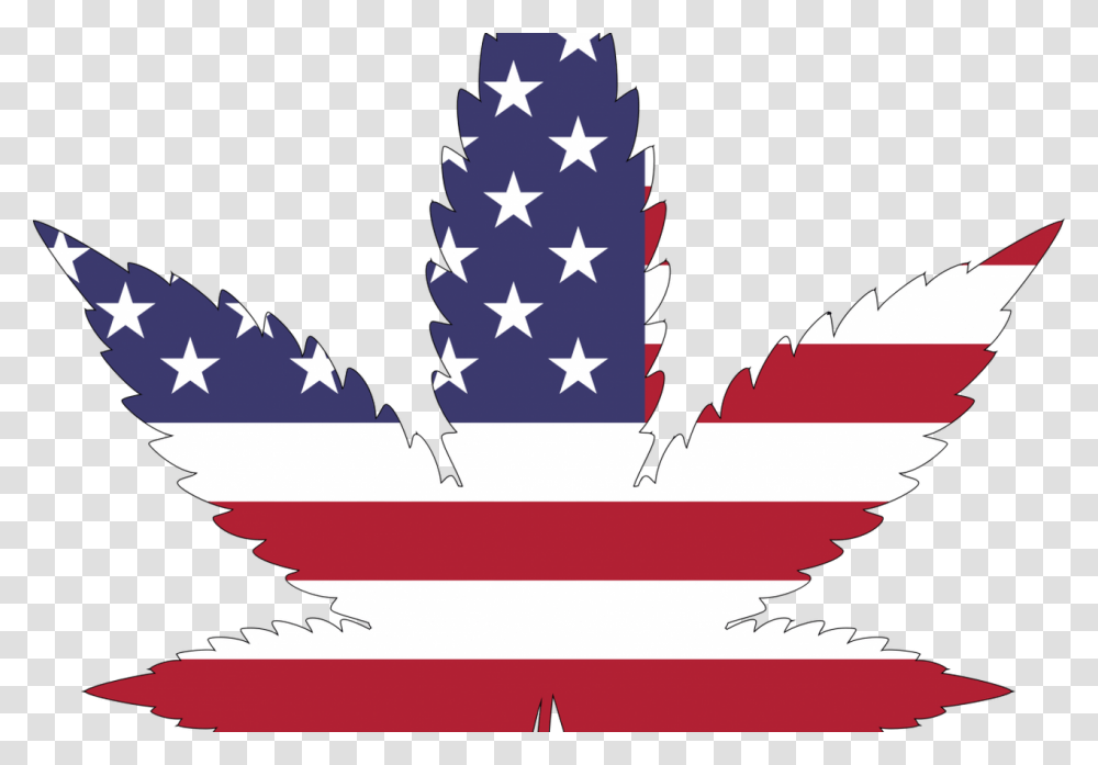 Cannabis Leaf Usa Flag, Tree, Plant, American Flag Transparent Png