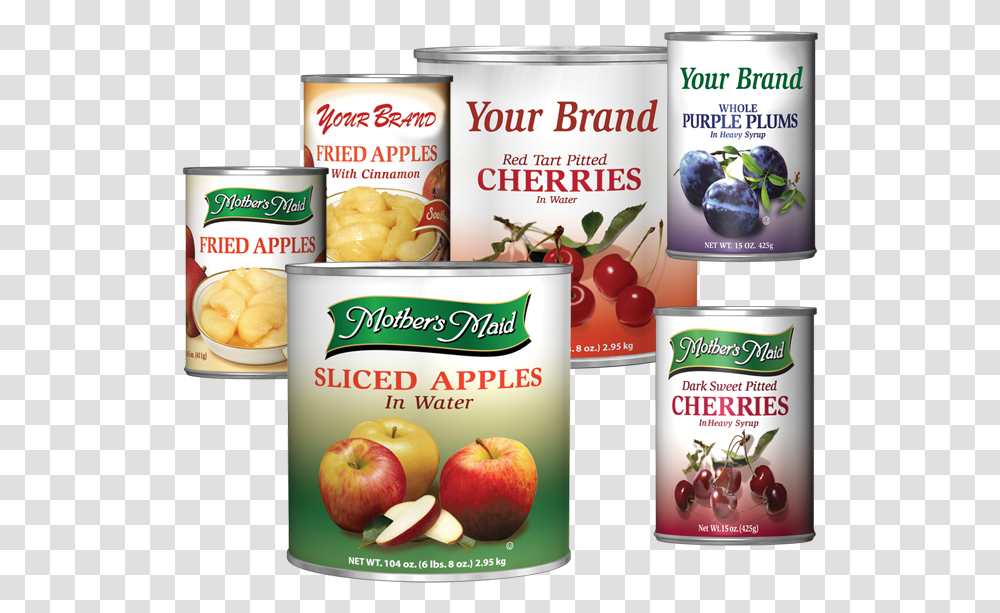 Canned Apples & Fruit Burnette Foods Inc Superfood, Plant, Dessert, Yogurt, Tin Transparent Png