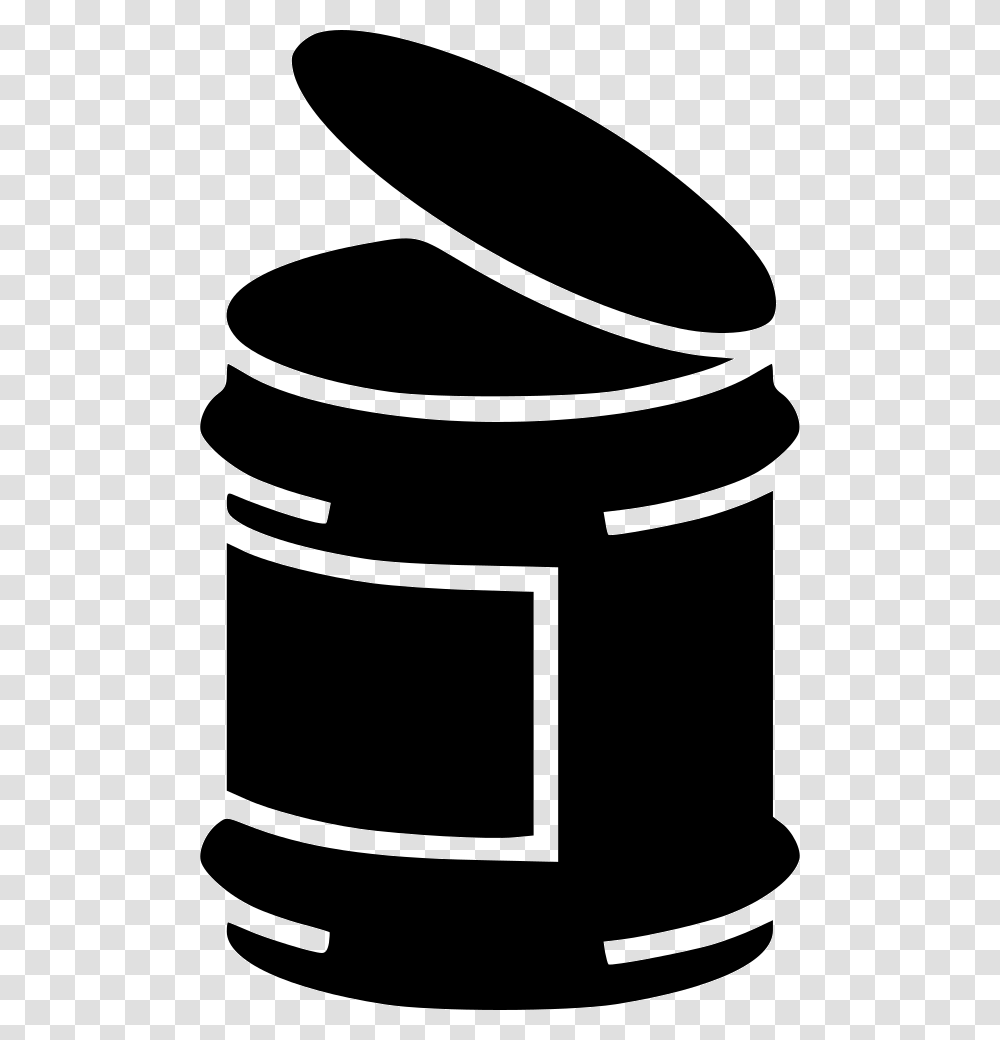 Canned Food Canned Food Icon, Tin, Trash Can, Stencil, Barrel Transparent Png