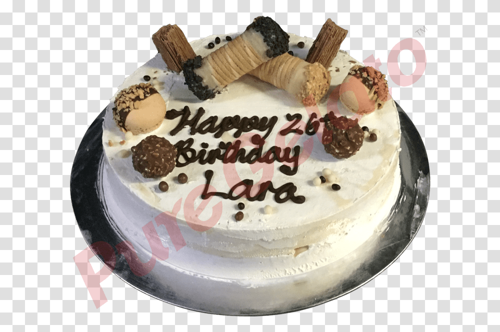Cannoli Gelato Cake Naked With Choc Cluster Macaroons, Birthday Cake, Dessert, Food, Cream Transparent Png
