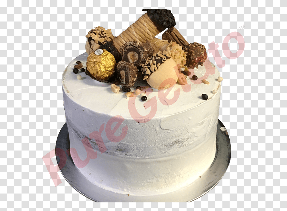 Cannoli Gelato Cake With Choc Cluster Naked Double, Dessert, Food, Birthday Cake, Wedding Cake Transparent Png
