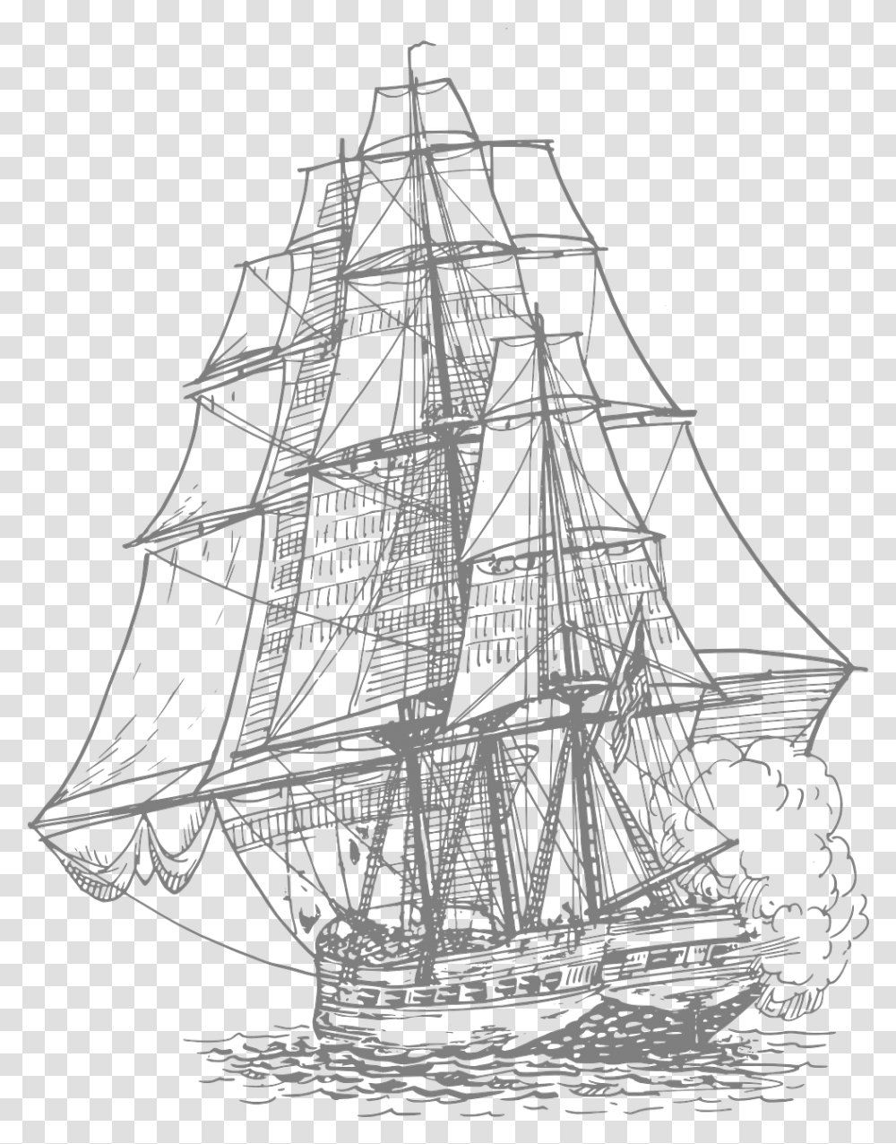 Cannon Fire Pirate Ship Sailing Ship Drawing, Nature, Outdoors, Astronomy, Outer Space Transparent Png