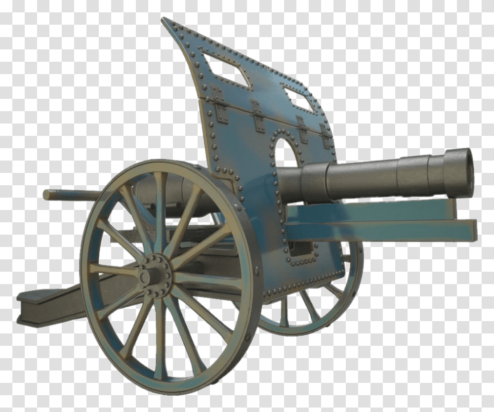 Cannon Ww1 Cannon, Wheel, Machine, Weapon, Weaponry Transparent Png