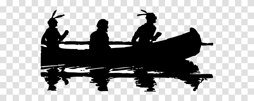 Canoe Silhouette, Airplane, Outdoors, Stencil Transparent Png