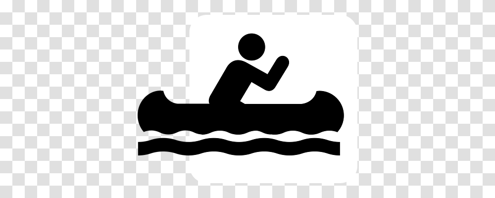 Canoe Silhouette, Stencil, Logo Transparent Png