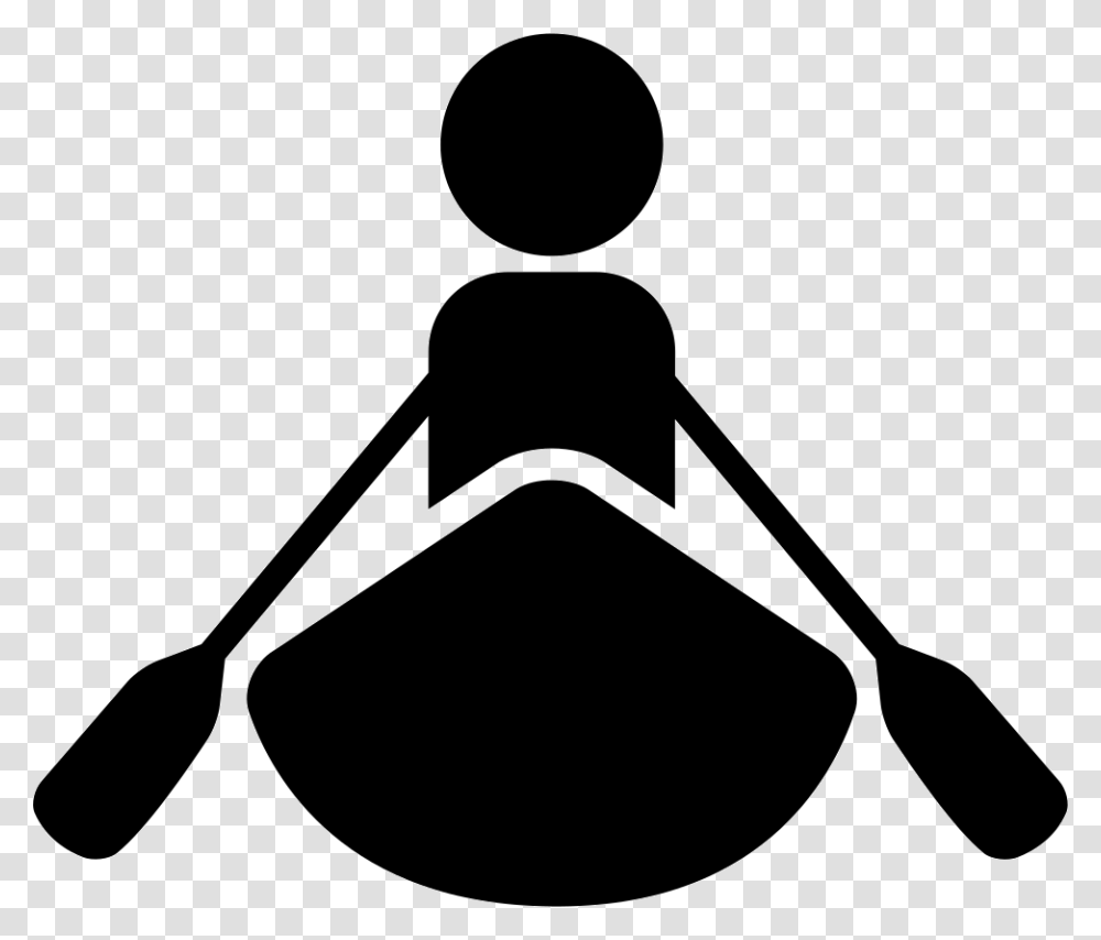 Canoe Clipart Double Kayak Rowing Svg, Oars, Shovel, Tool, Stencil Transparent Png