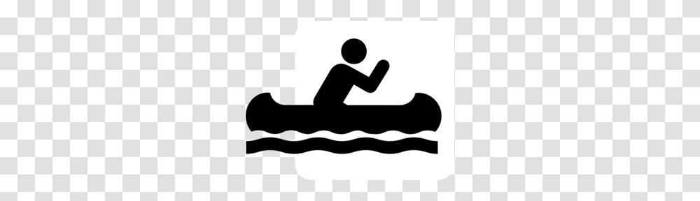 Canoe Clipart Silhouette, Kneeling, Stencil Transparent Png