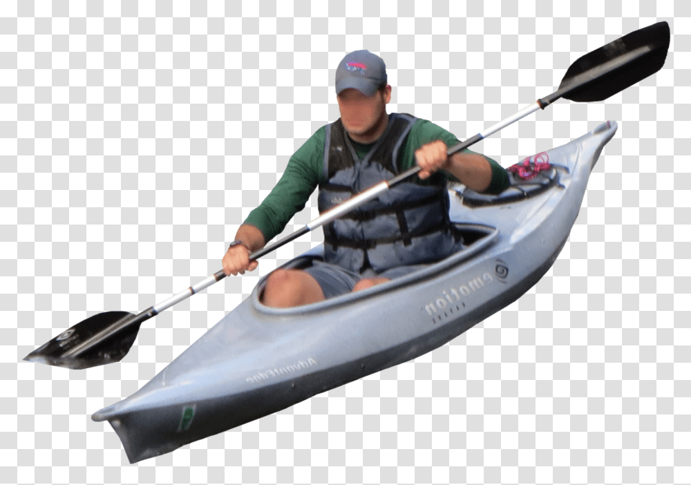 Canoe Persona En Kayak, Human, Boat, Vehicle, Transportation Transparent Png