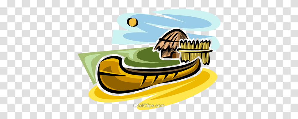 Canoe Royalty Free Vector Clip Art Illustration, Watercraft, Vehicle, Transportation, Vessel Transparent Png