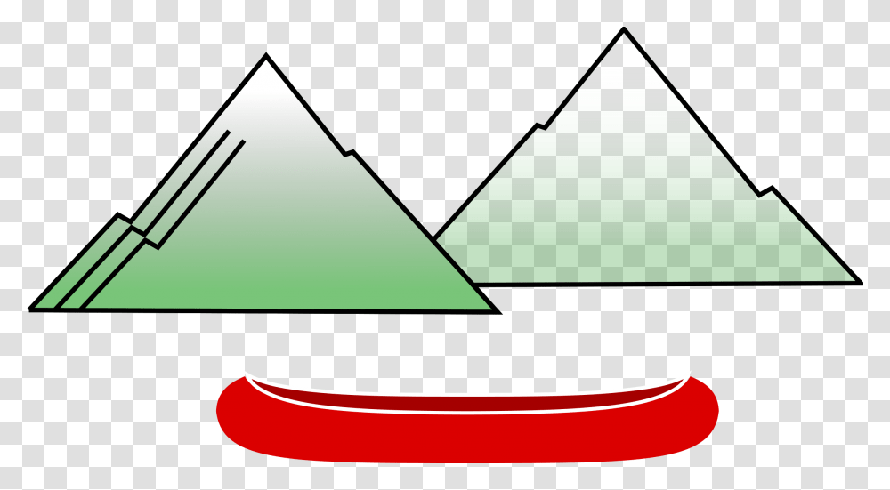 Canoe With Big Image Canoe Side View Clipart, Triangle, Vehicle, Transportation, Boat Transparent Png