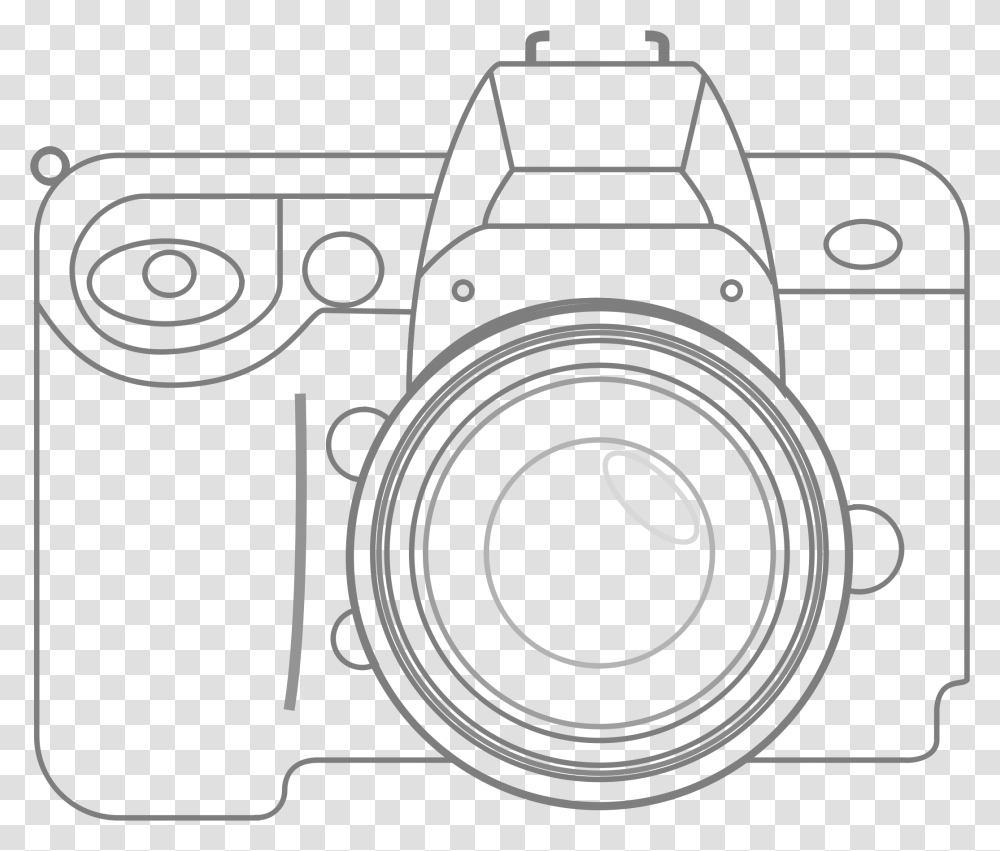 Canon Dslr Camera Drawing, Electronics, Digital Camera Transparent Png