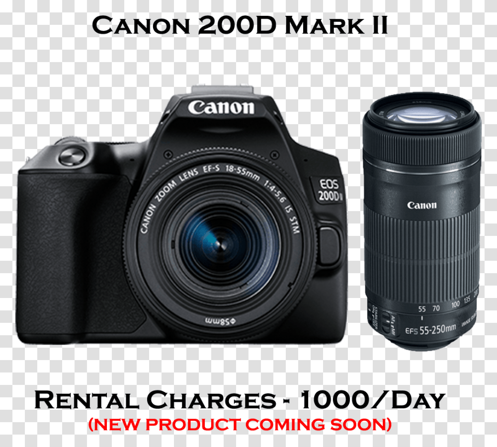 Canon Eos 200d Ii, Camera, Electronics, Digital Camera, Camera Lens Transparent Png