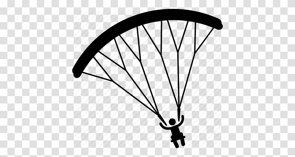 Canopy Parachute Skydive Skydiving Icon, Adventure, Leisure Activities, Spider Web Transparent Png