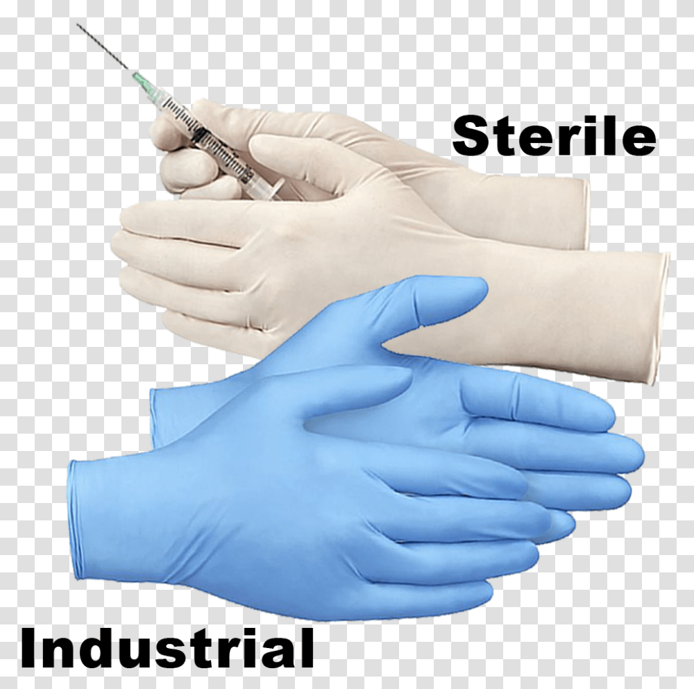 Canpaco Nitrile Gloves Powder Free Blue And White Health Care, Apparel, Person, Human Transparent Png