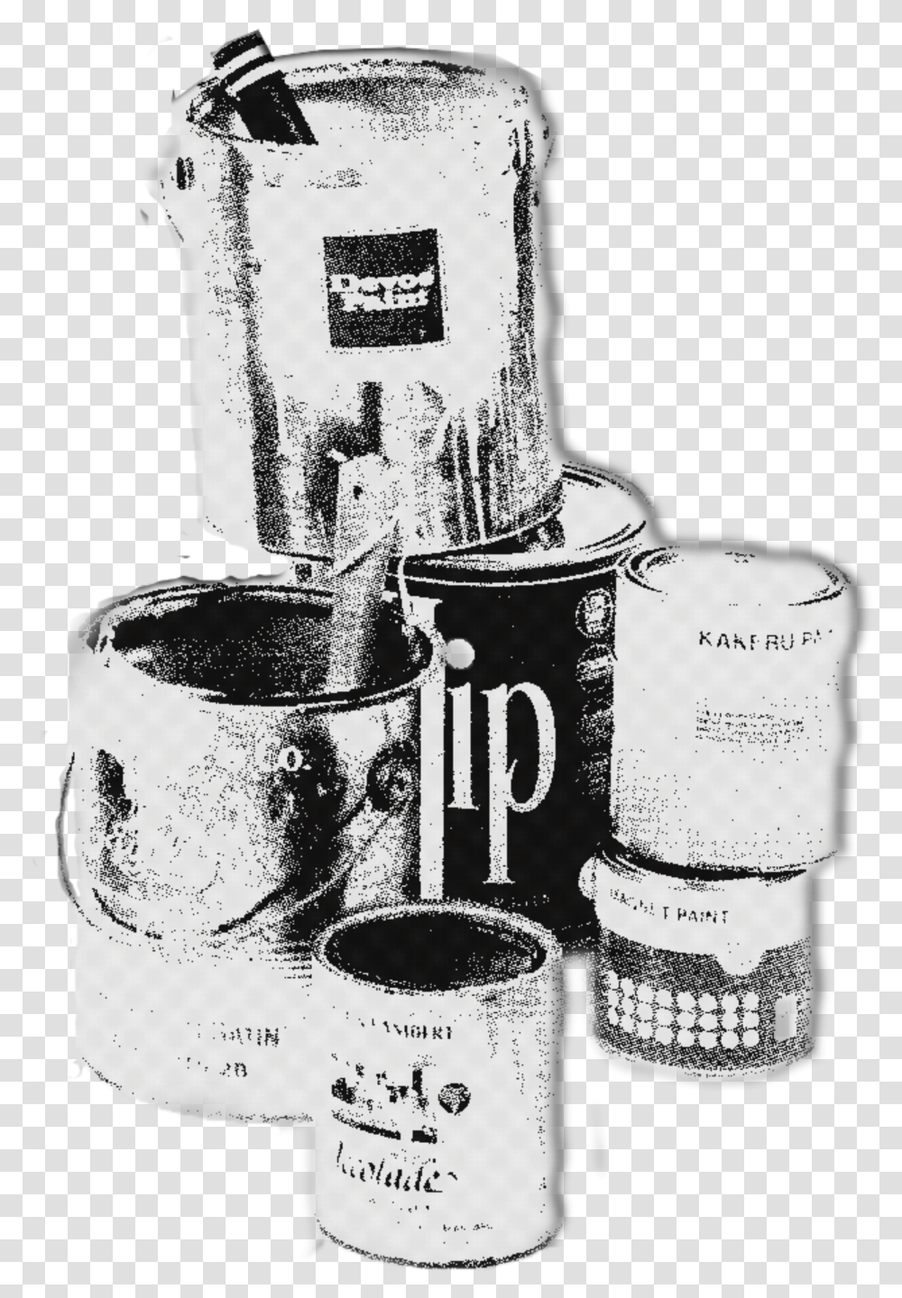 Cans Paint Blackandwhite Grunge Sticker By Sheee Cylinder, Tin, Aluminium, Canned Goods, Food Transparent Png