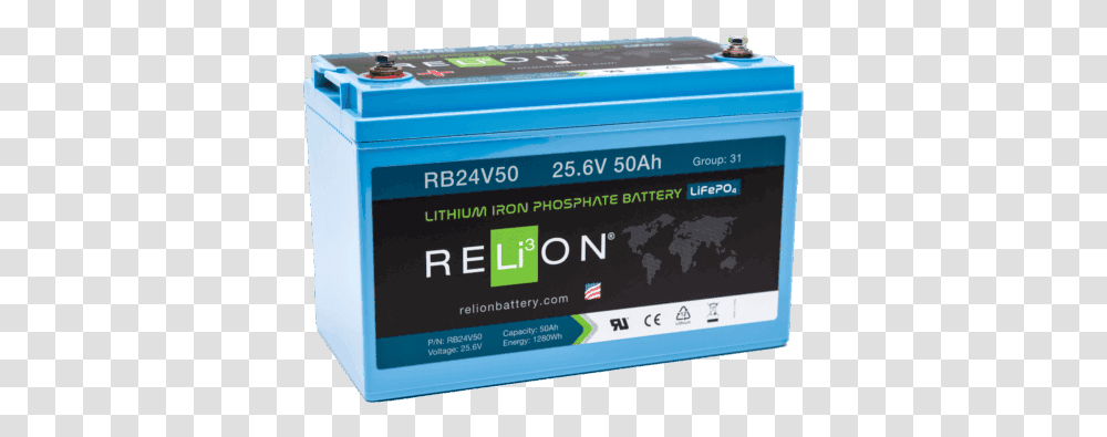 Cantec Relion Rb24v50 Img1 Relion Battery, Scoreboard, Electronics, Adapter, Hardware Transparent Png