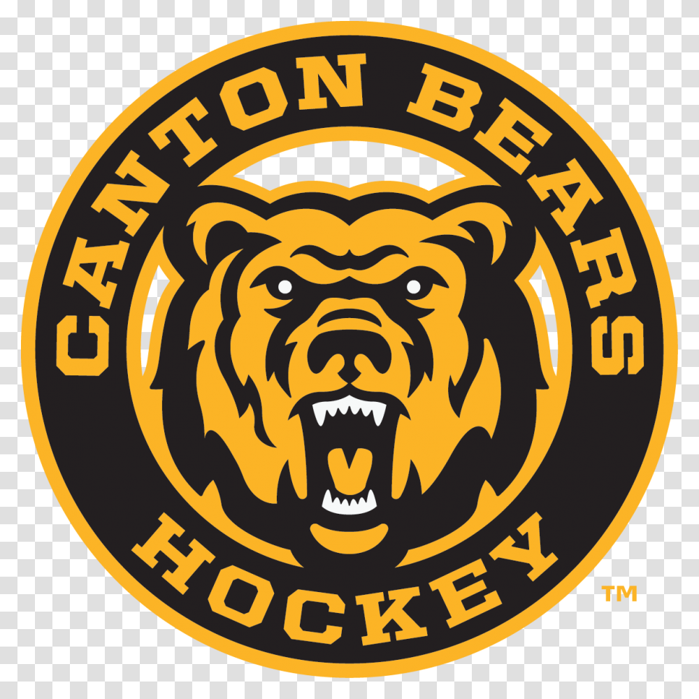 Canton Bears Hockey Logo, Trademark, Badge, Mammal Transparent Png