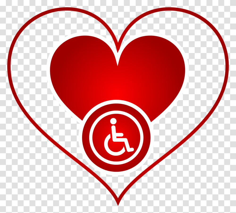 Canva - Sign Emblem Logo Disabled Love Heart Icon Randki Dla Osb Niepenosprawnych, Ketchup, Food,  Transparent Png