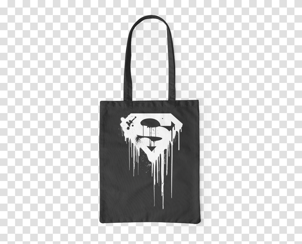 Canvas Bag Black And White Superman Black White Logo Canvas Bag, Tote Bag, Shopping Bag, Handbag, Accessories Transparent Png