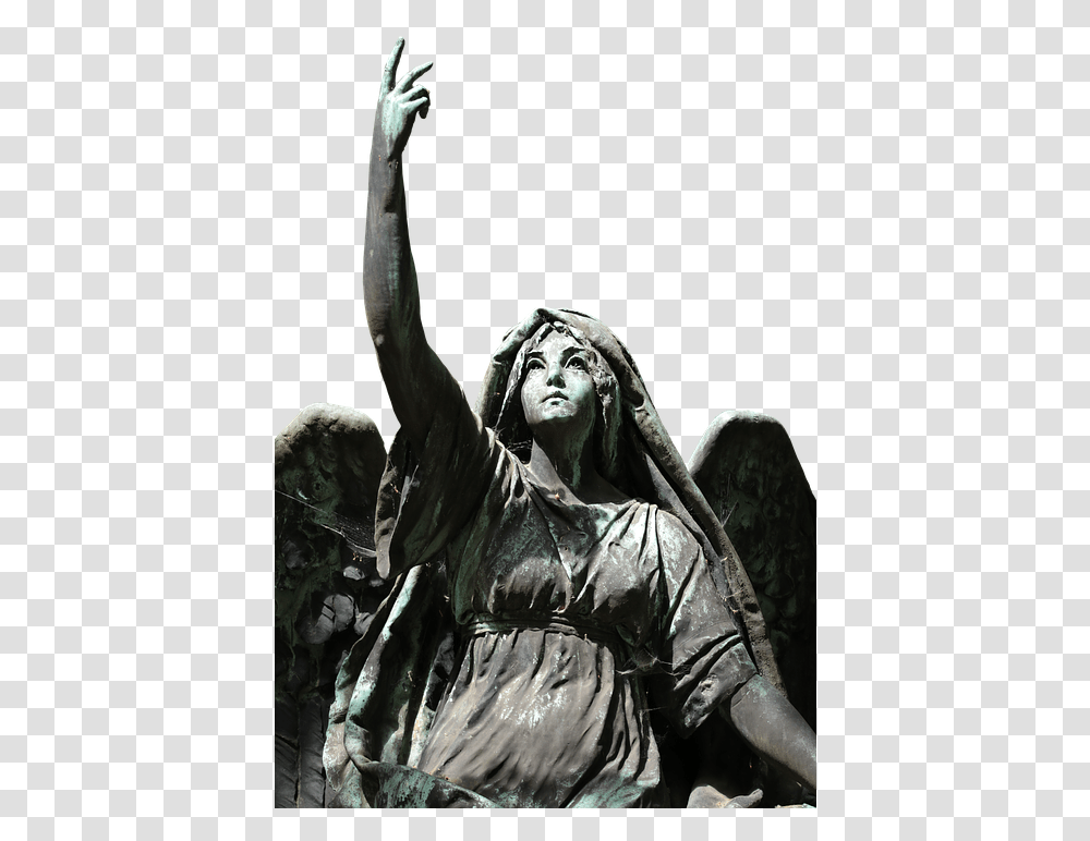 Canvas Print Sculpture Cemetery Angel Statue Figure Stone Angel Statue, Person, Human, Archangel Transparent Png