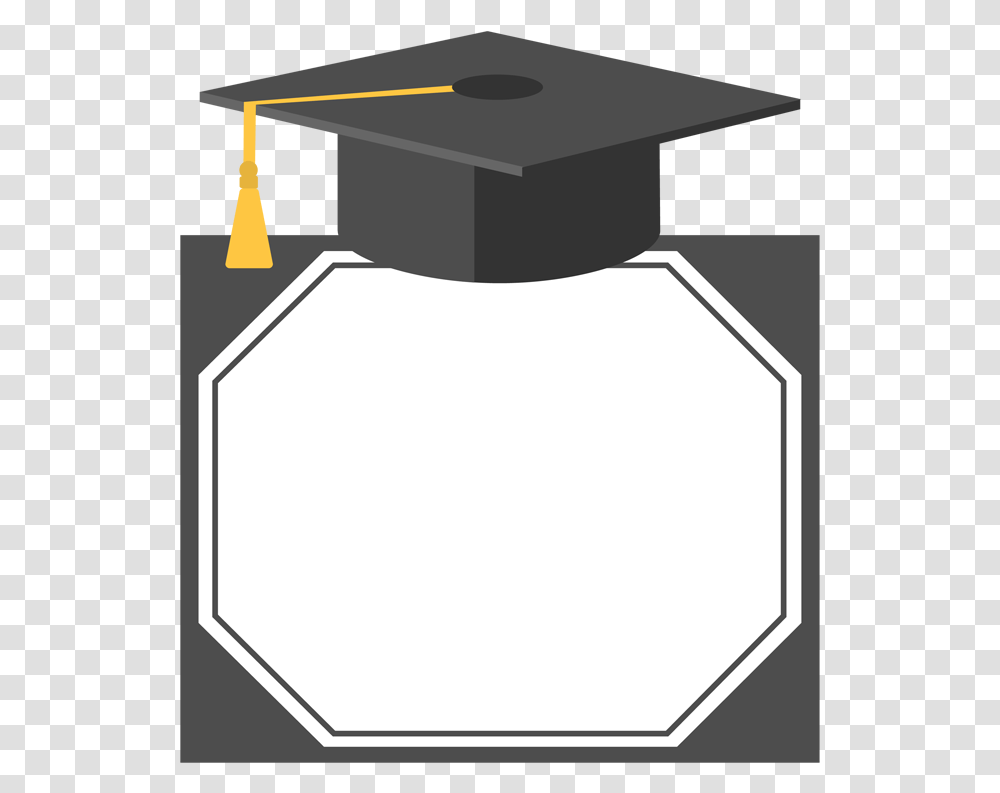 Cap And Diploma Border Graduation Clipart, Label, Bottle Transparent Png