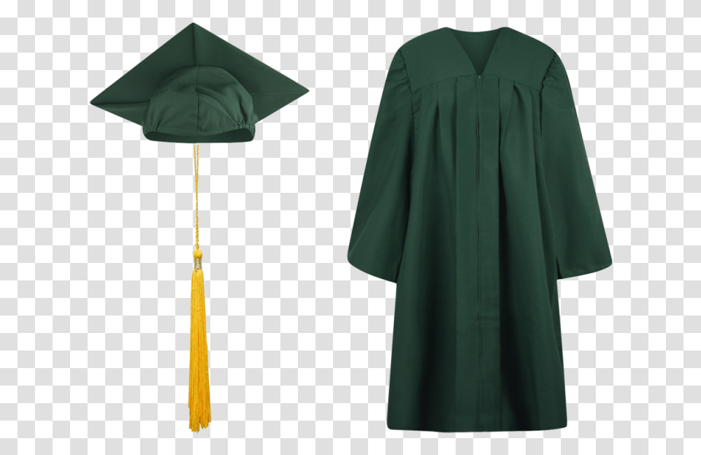 Cap And Gown Dark Green, Lamp, Apparel, Graduation Transparent Png