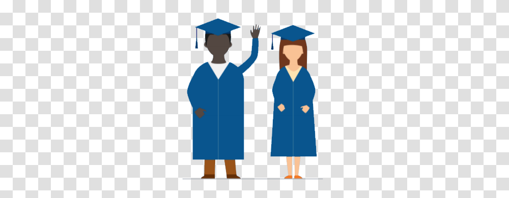 Cap And Gown Land O Lakes High School, Graduation, Person, Human Transparent Png