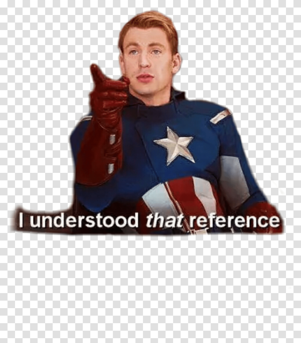 Cap Captainamerica Reference Avengers Captain America I Understood That Reference, Person, Finger, Hand, Thumbs Up Transparent Png