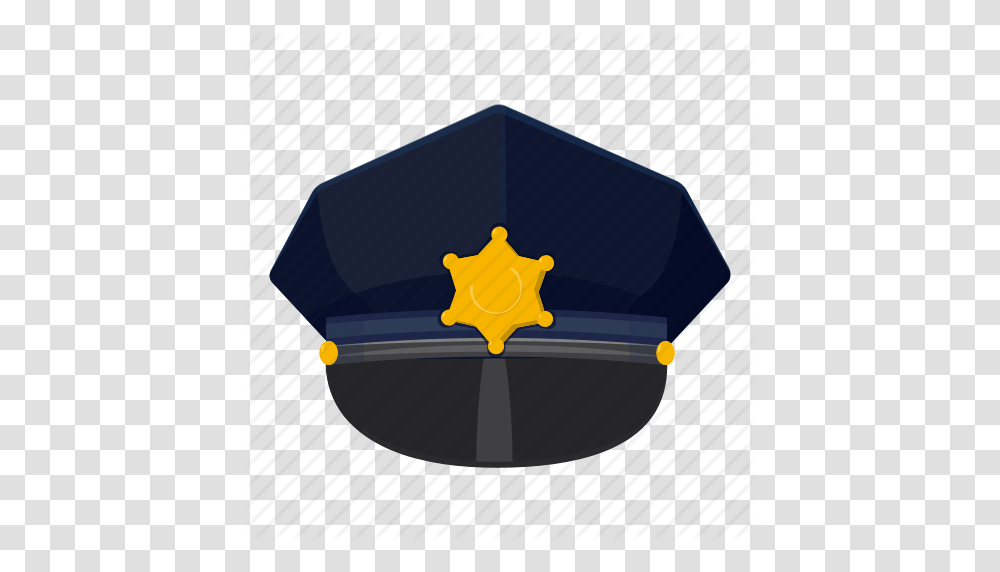 Cap Cartoon Cop Hat Logo Police Police Cap Icon, Box, Patio Umbrella, Garden Umbrella Transparent Png