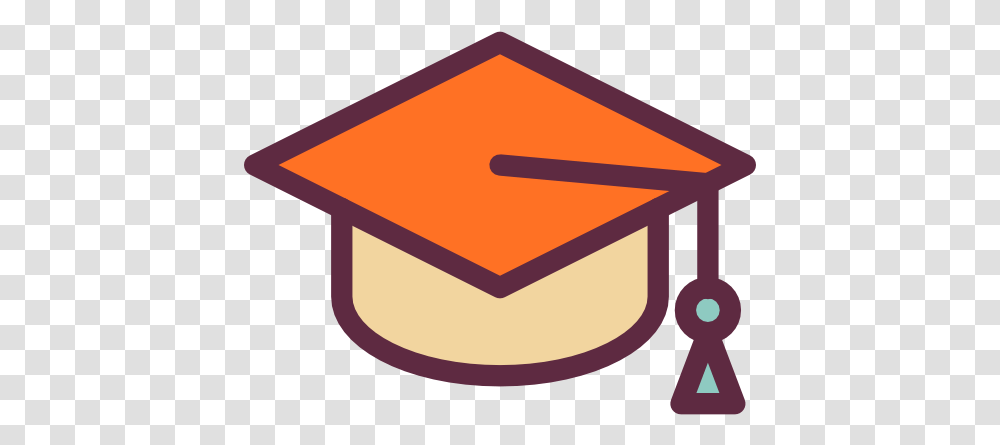 Cap Education Graduate Mortarboard Icon Icon Toga Orange, Ashtray, Mailbox, Letterbox, Clothing Transparent Png