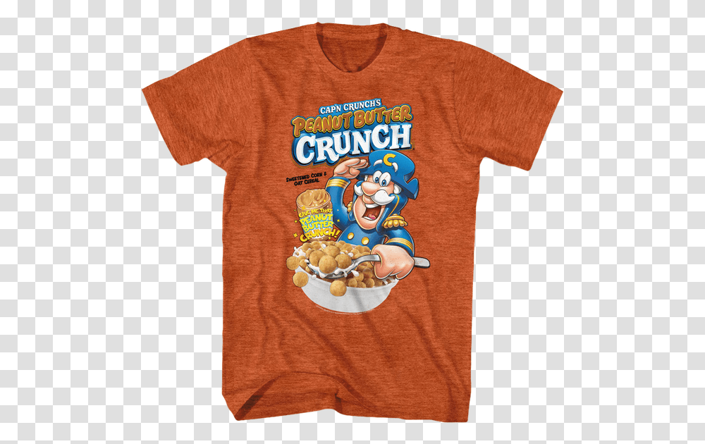 Cap N Crunch Peanut Butter Cereal, Apparel, T-Shirt, Food Transparent Png
