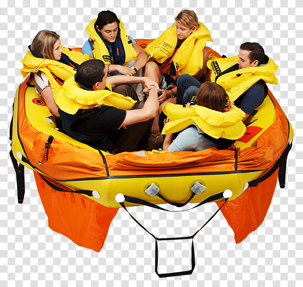 Capacity Rating For Aviation Rafts People In A Life Raft, Person, Clothing, Adventure, Leisure Activities Transparent Png