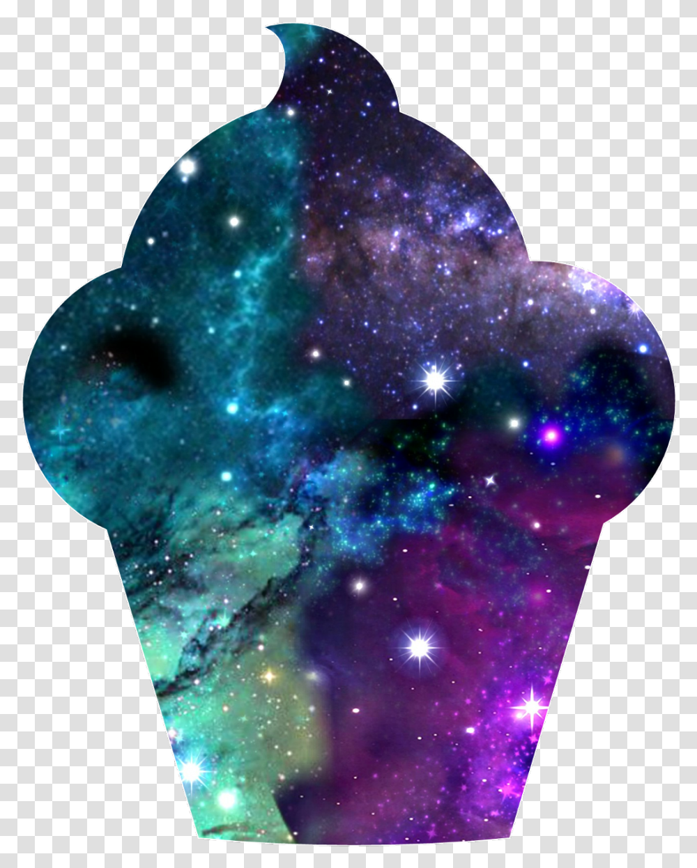 Capcake Cupcake Bolo Doce Galaxia Milky Way, Crystal, Astronomy, Outer Space, Universe Transparent Png
